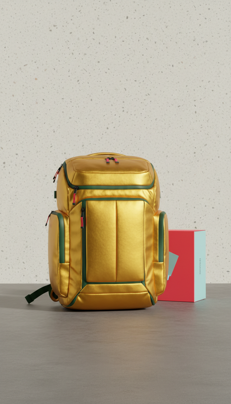 Vivid gold modular tech backpack